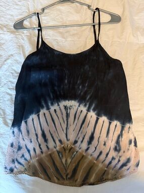 Young Fabulous & Broke Navy and Beige Satin Cami